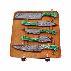 Damascus Chef Knives Set/Kitchen 5 Pcs Set SS17320